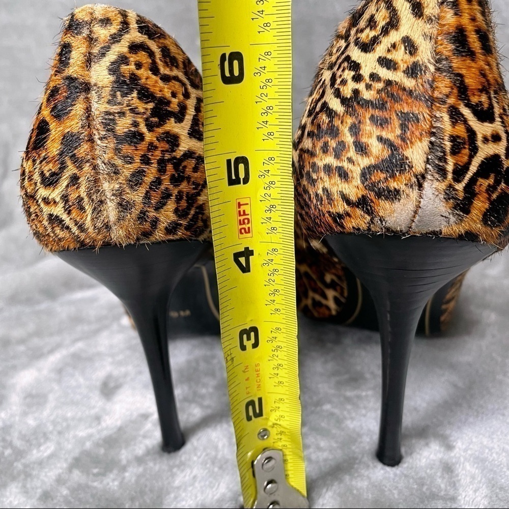 Charles Jourdan Leopard Print Calf Hair Pumps Size 9 Luxury Designer Heels - Picture 10 of 10